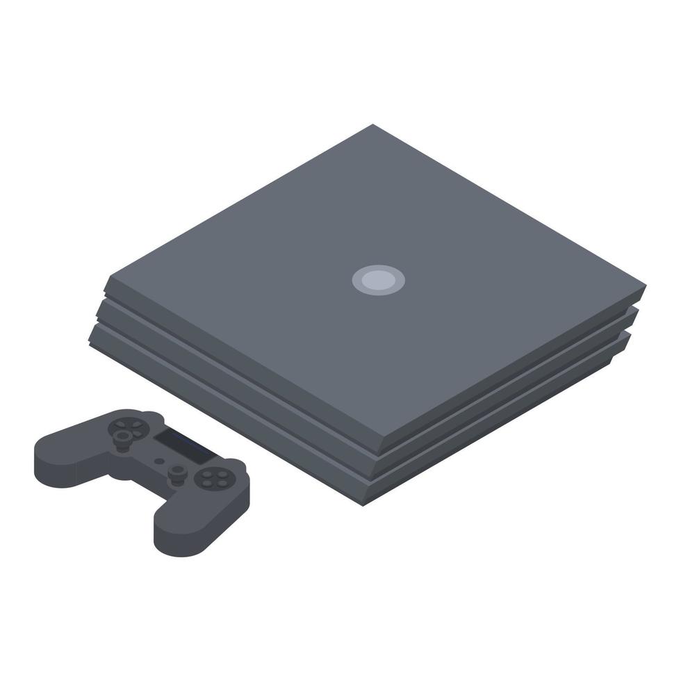 icône de console de jeu moderne, style isométrique vecteur