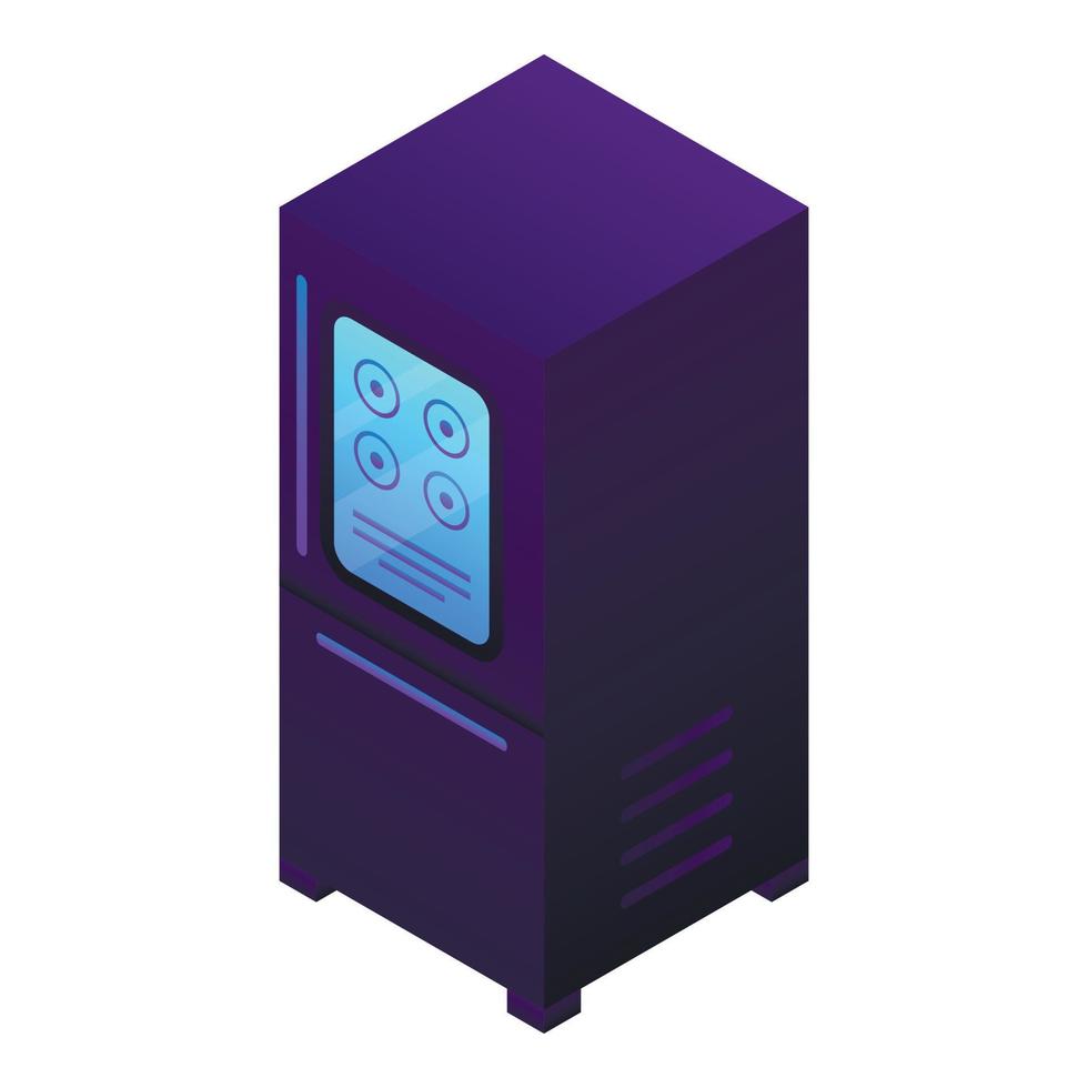icône de réfrigérateur intelligent, style isométrique vecteur