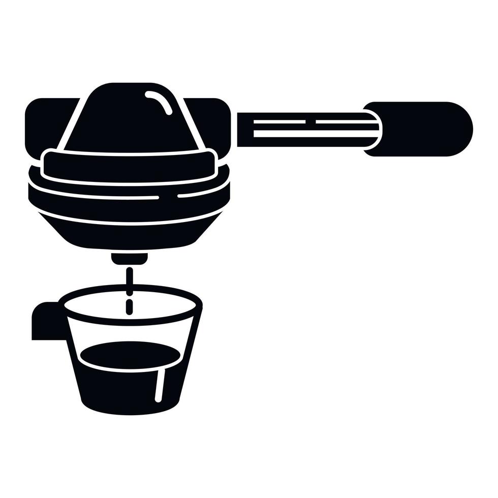 icône de cafetière expresso, style simple vecteur