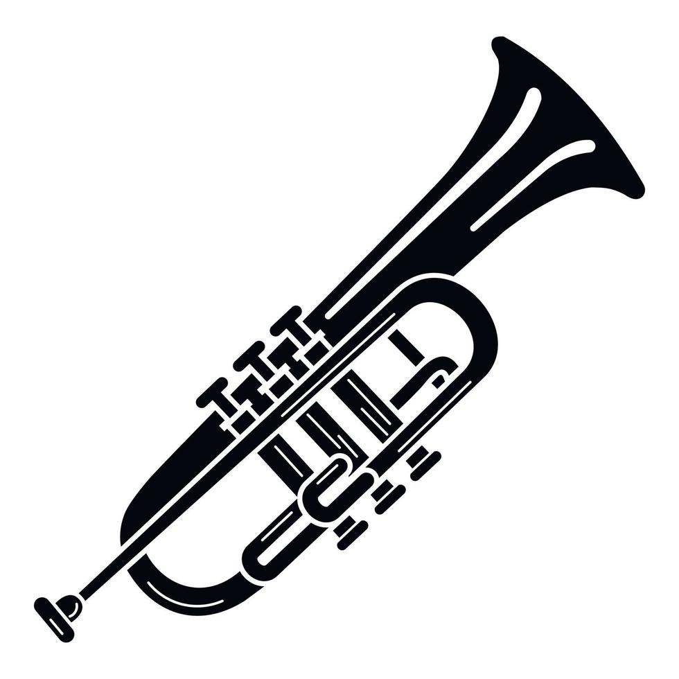 icône trompette, style simple vecteur