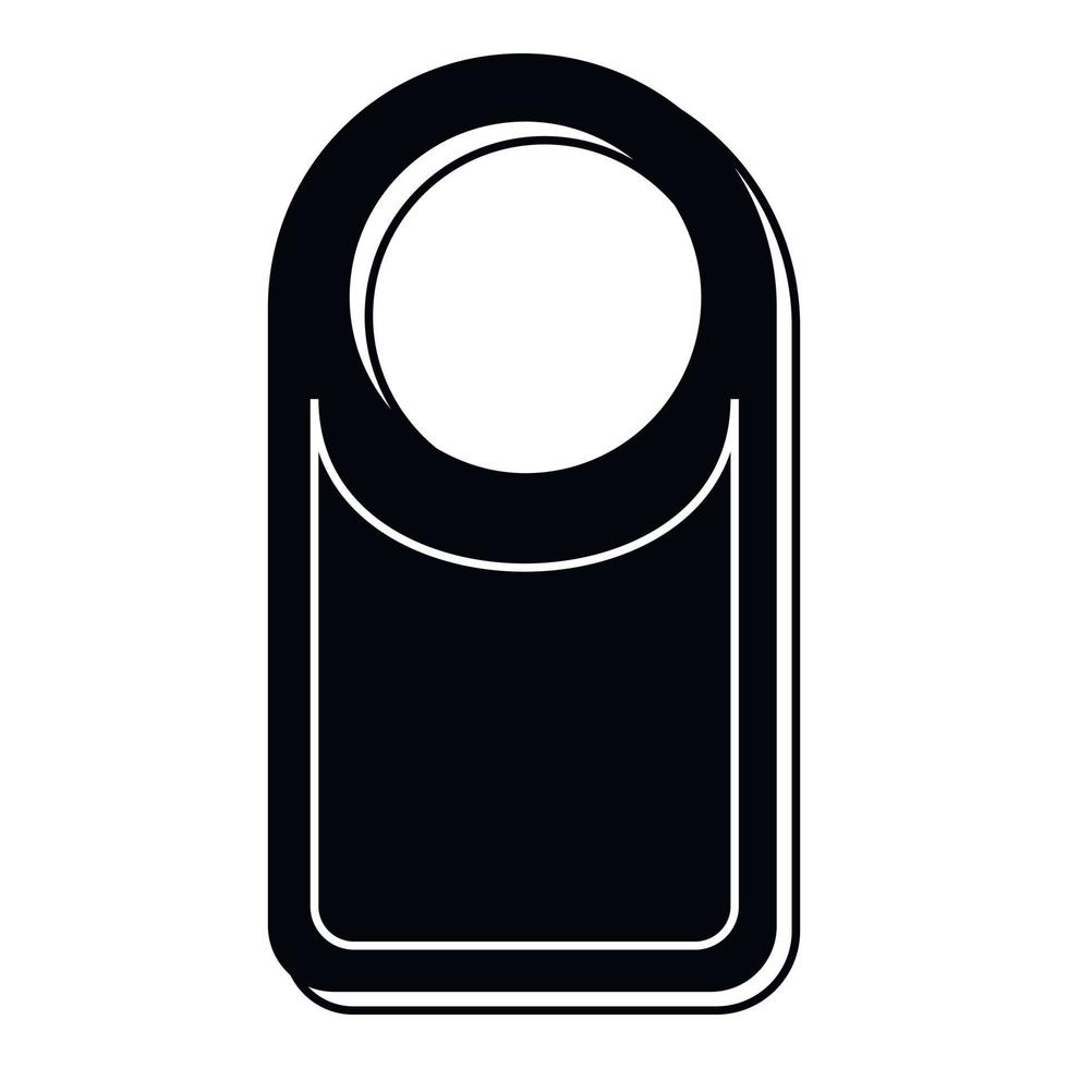 icône d'étiquette de porte de voyage, style simple vecteur