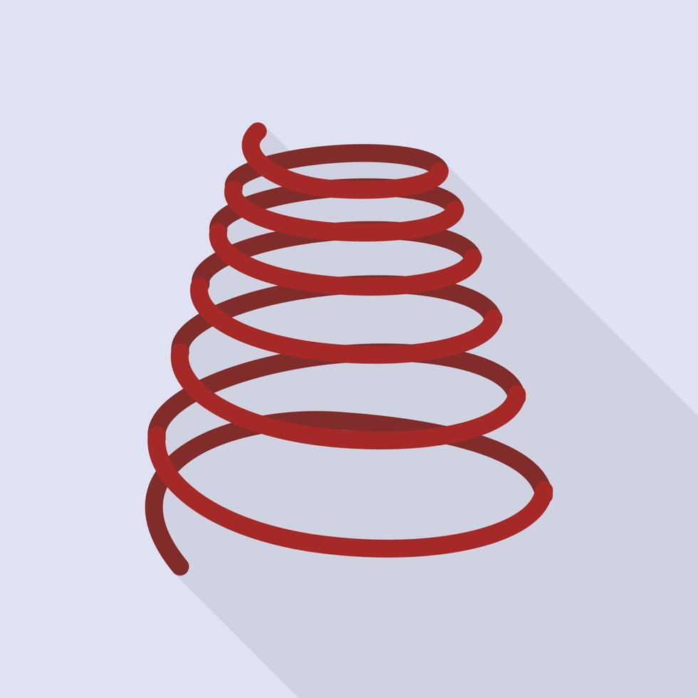 icône de câble de bobine métallique, style plat vecteur