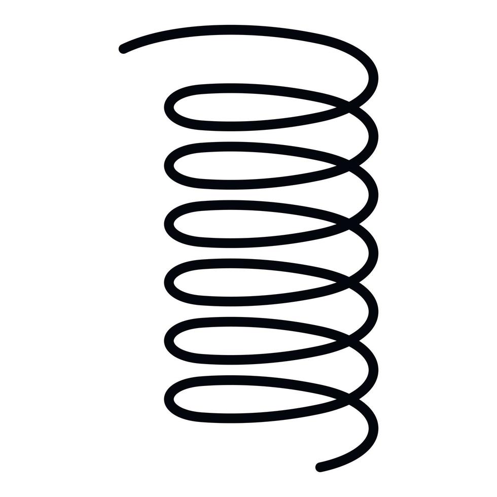 icône de ressort de pression, style de contour vecteur