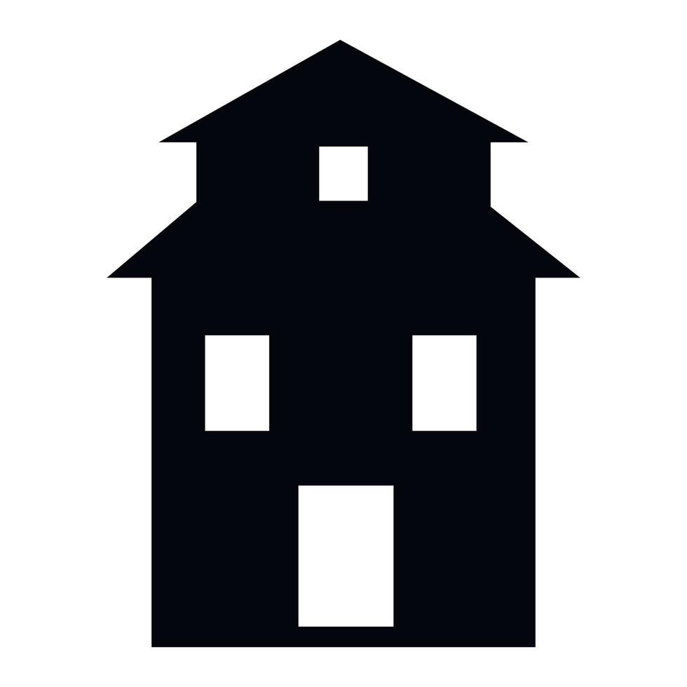 icône de maison de ferme, style simple vecteur
