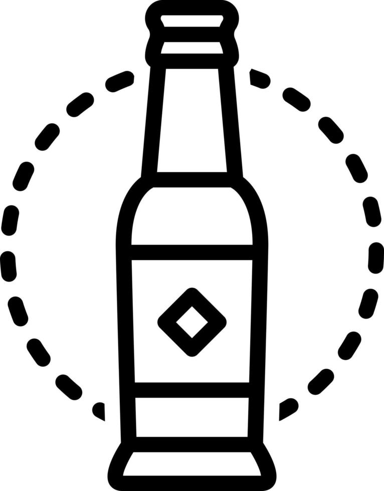 icône de ligne pour bouteille vecteur