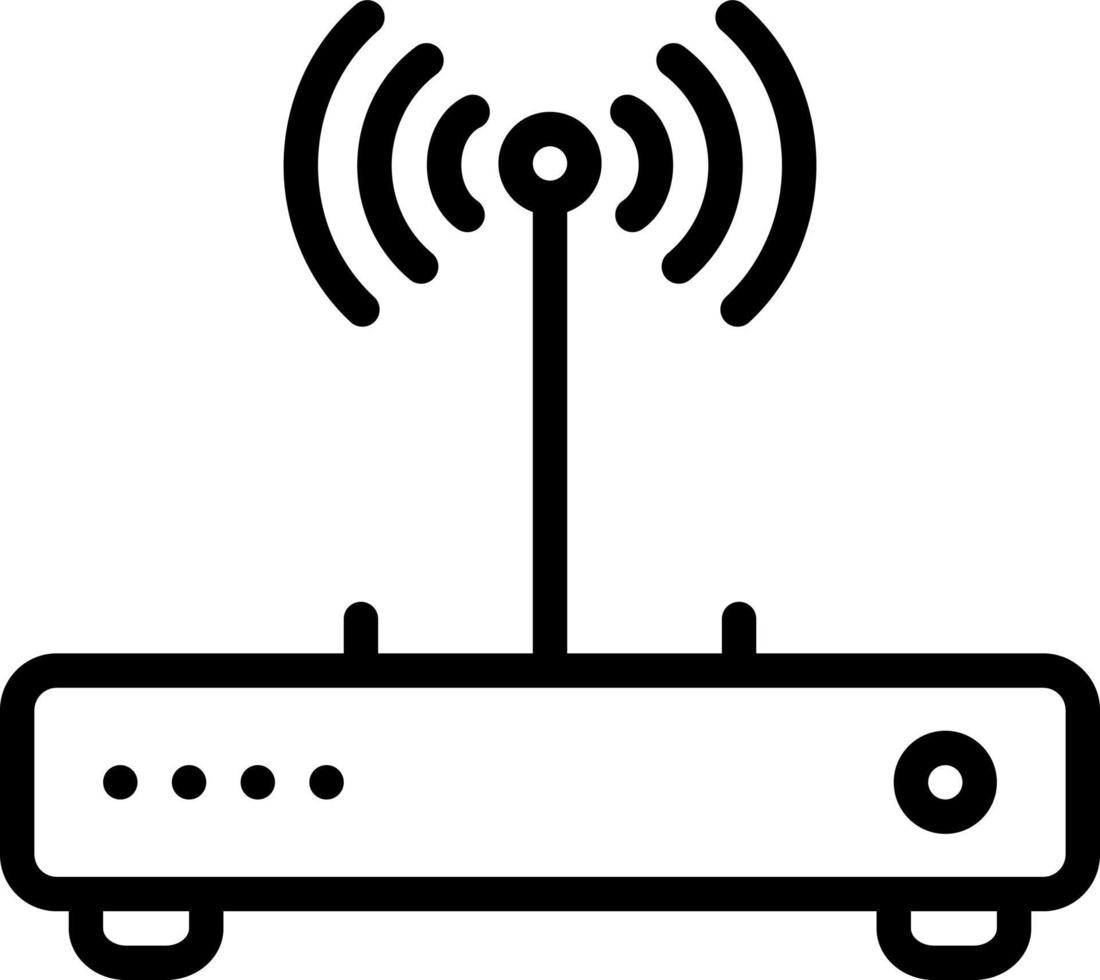 icône de ligne pour routeur vecteur