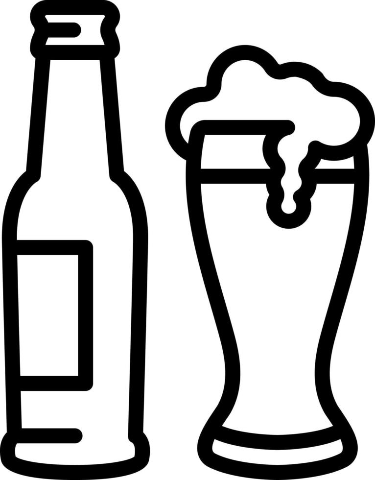 icône de ligne pour la bière vecteur