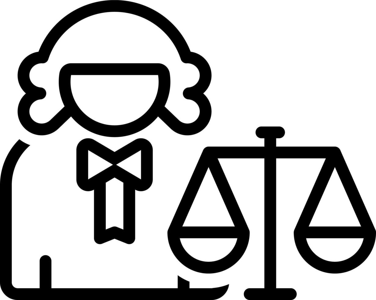 icône de ligne pour avocat vecteur