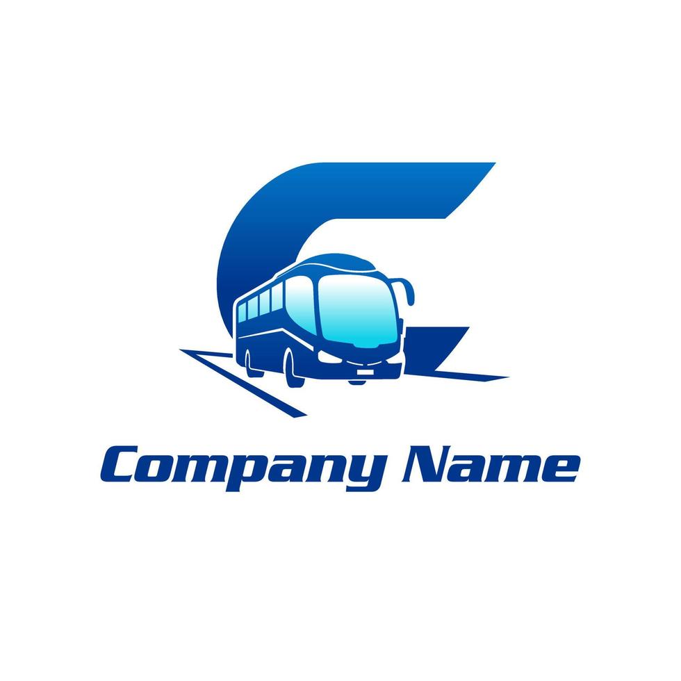 logo de bus initial c vecteur