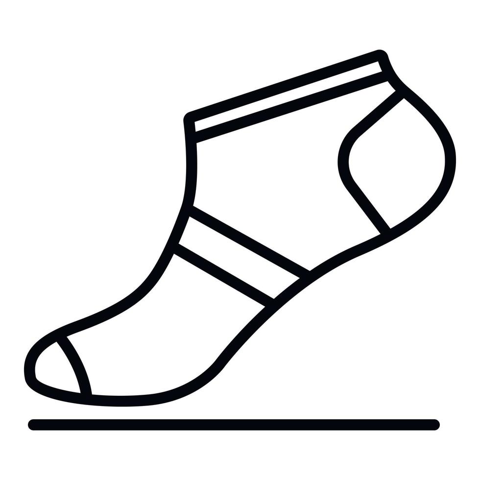 icône de chaussette d'été, style de contour vecteur