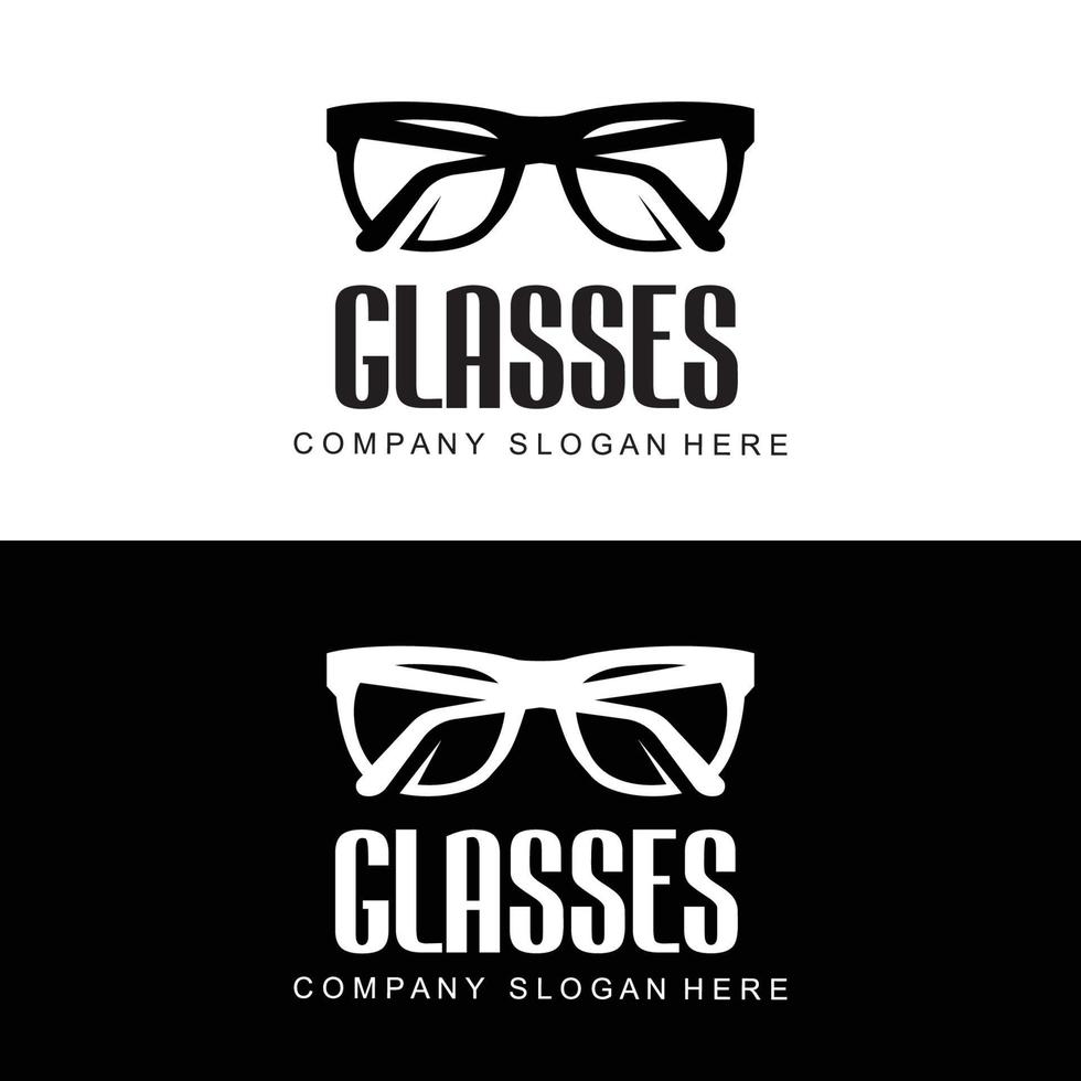 logo de lunettes, vecteur de look de mode, design pour magasin de vêtements, magasin de lunettes, salon de soins oculaires