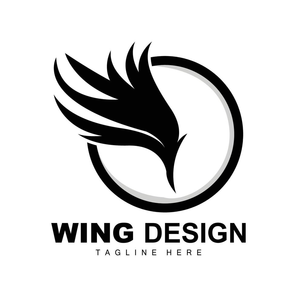 logo d'ailes, logo de phoenix, vecteur d'aile d'oiseau, illustration de modèle, conception de marque d'aile