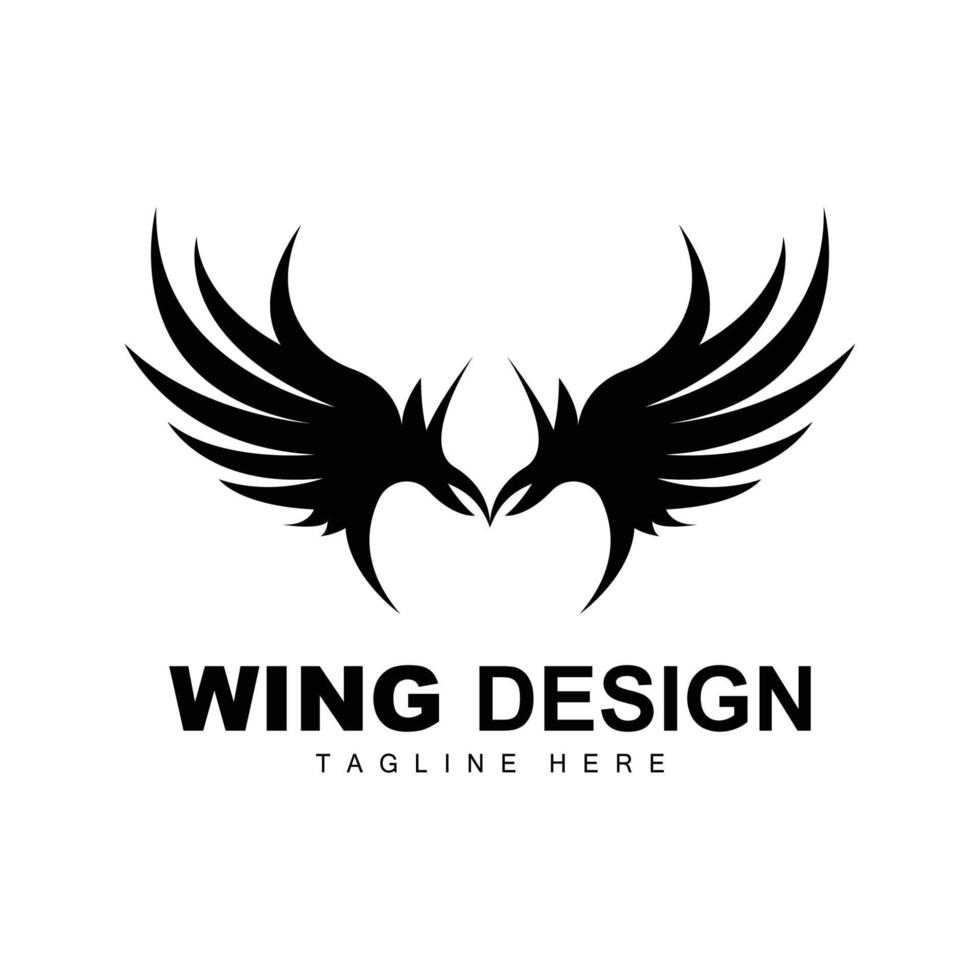 logo d'ailes, logo de phoenix, vecteur d'aile d'oiseau, illustration de modèle, conception de marque d'aile