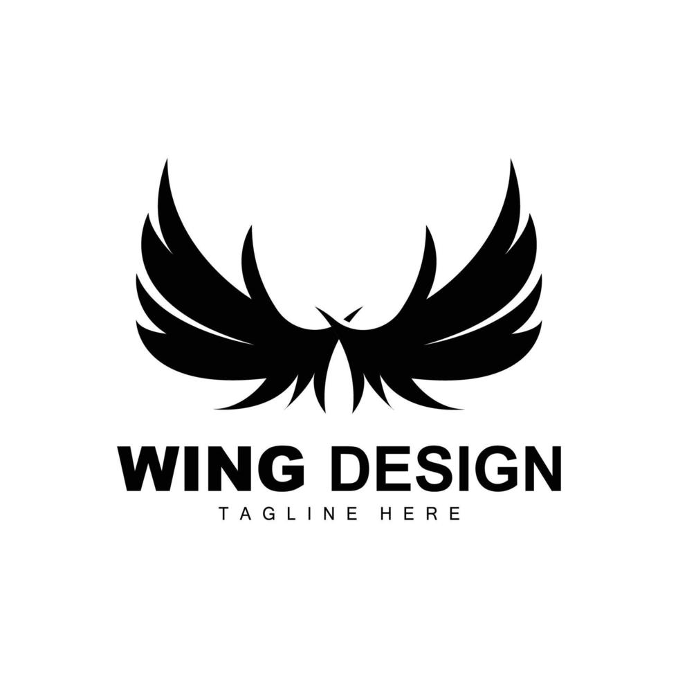 logo d'ailes, logo de phoenix, vecteur d'aile d'oiseau, illustration de modèle, conception de marque d'aile