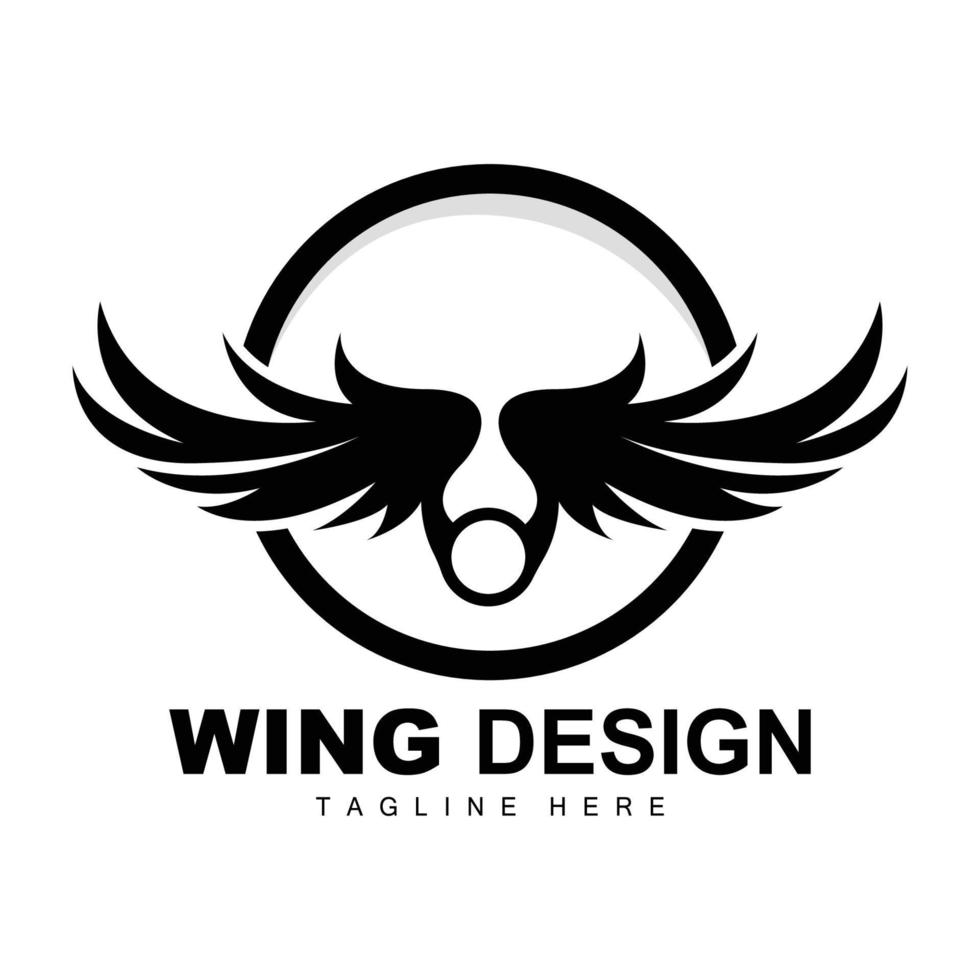 logo d'ailes, logo de phoenix, vecteur d'aile d'oiseau, illustration de modèle, conception de marque d'aile