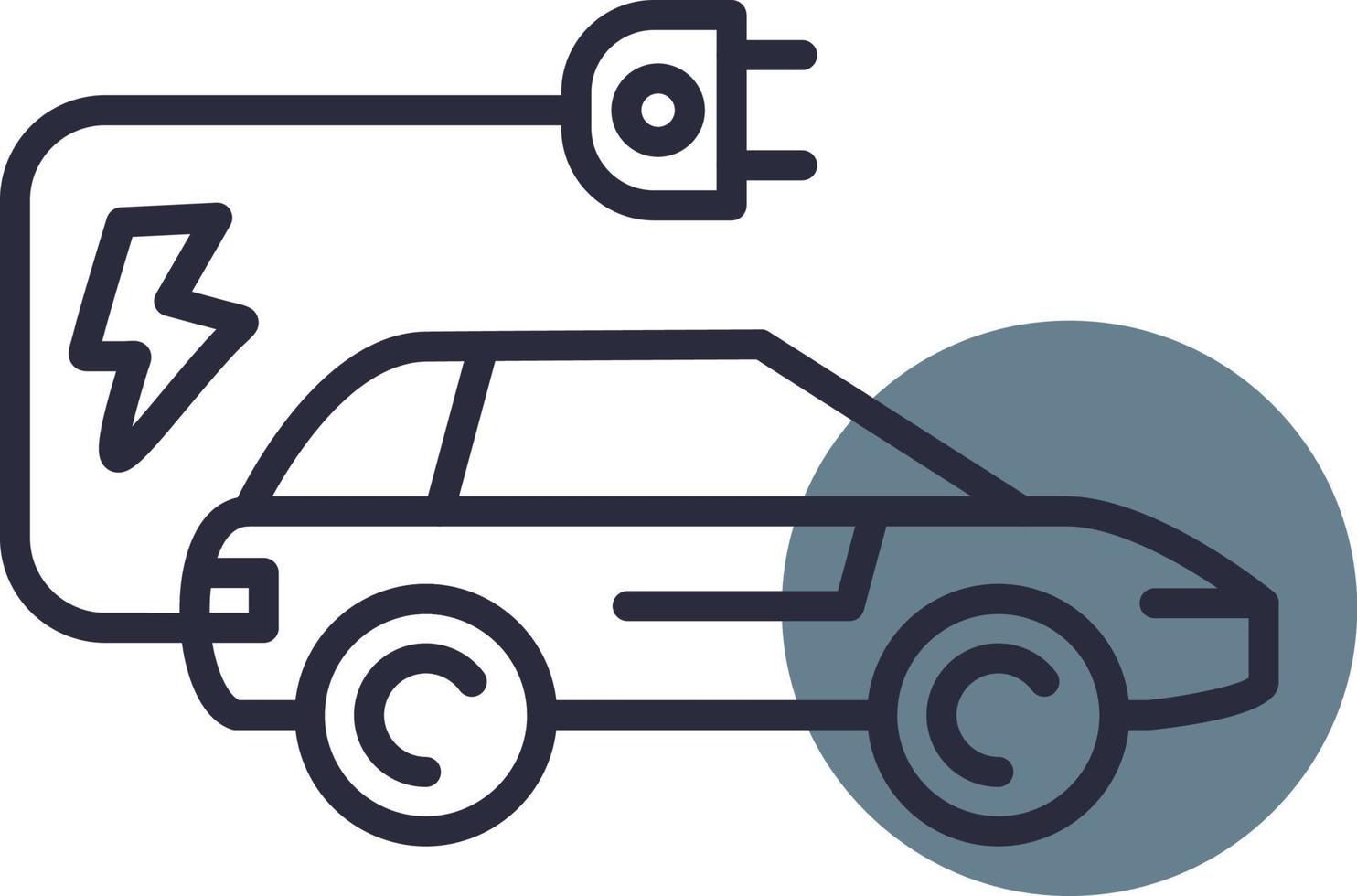 conception d'icône créative de voiture électrique vecteur