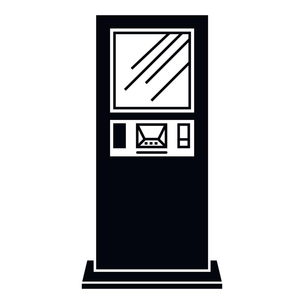 icône de guichet automatique, style simple vecteur
