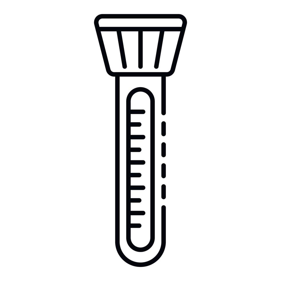 icône de thermomètre de piscine, style de contour vecteur