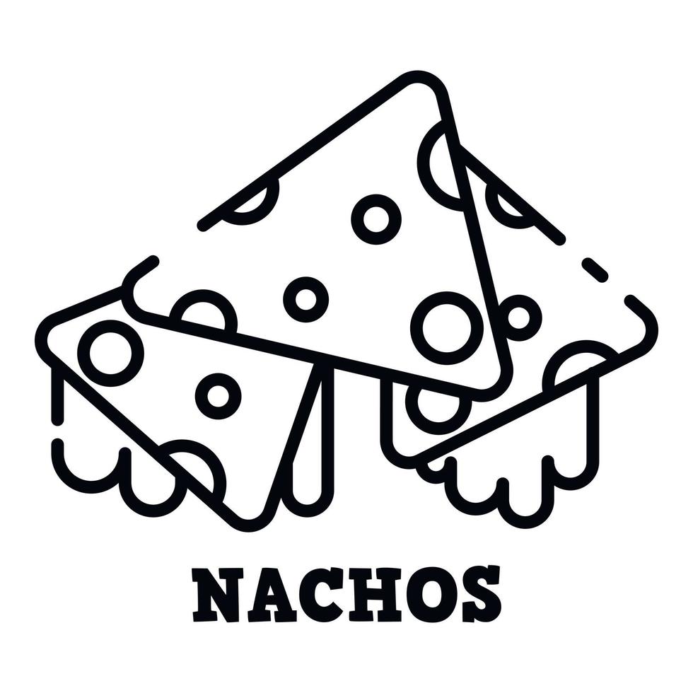icône de nachos, style de contour vecteur