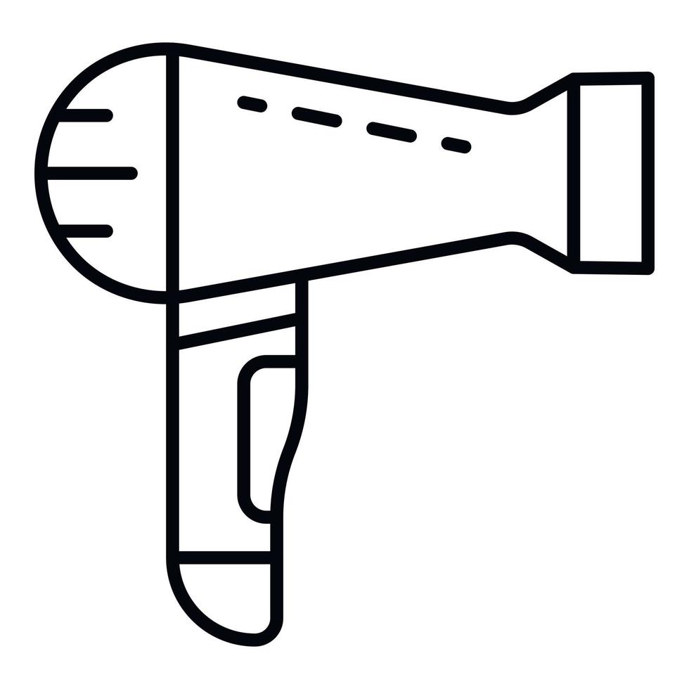 icône de sèche-cheveux à la maison, style de contour vecteur