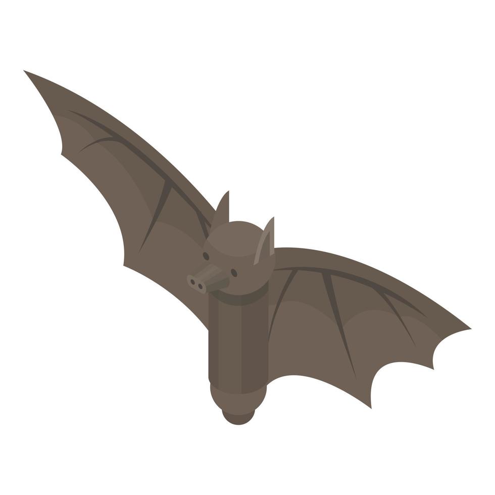 icône de chauve-souris volante, style isométrique vecteur