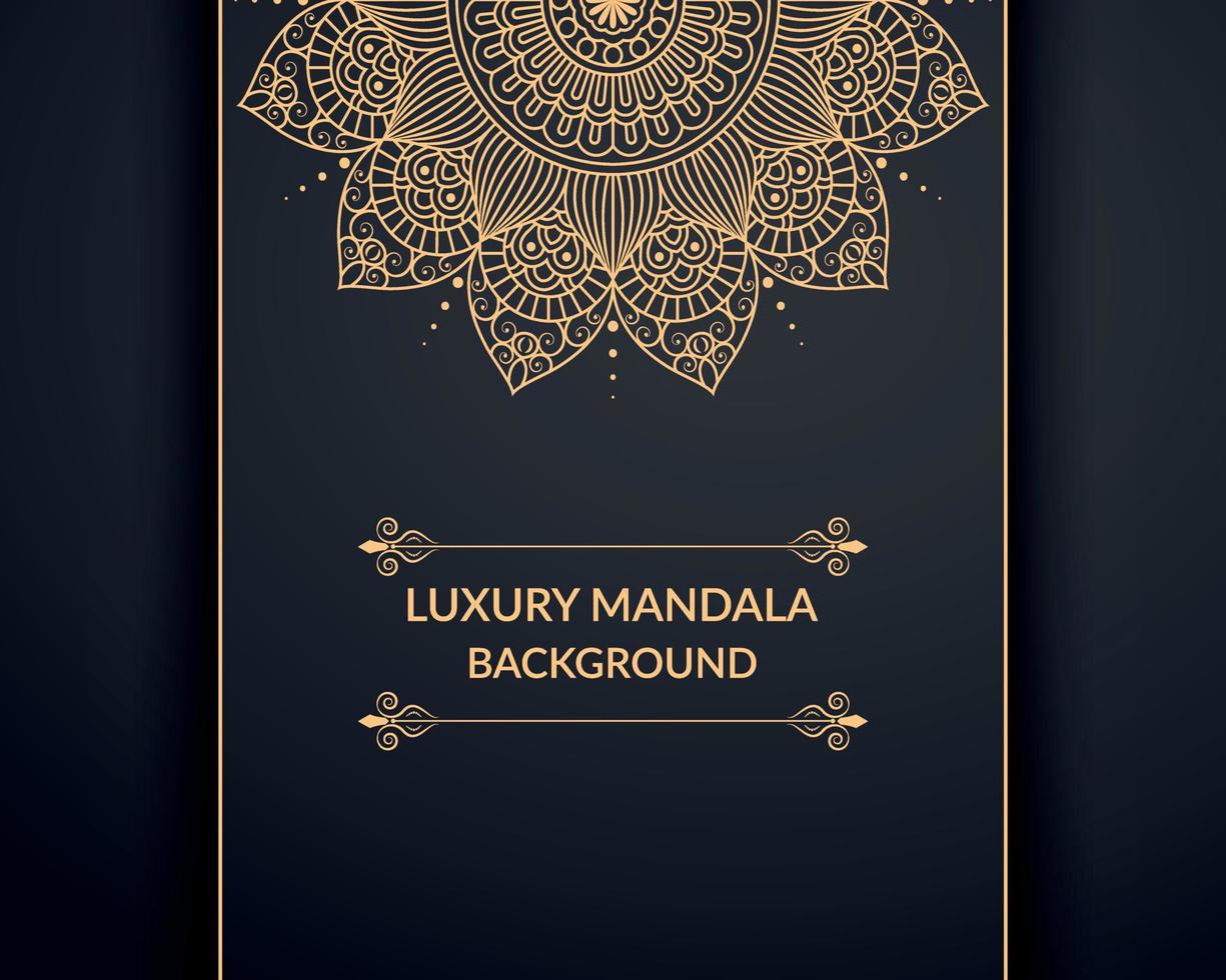 design de fond de mandala ornemental de luxe avec vecteur gratuit de mandala doré