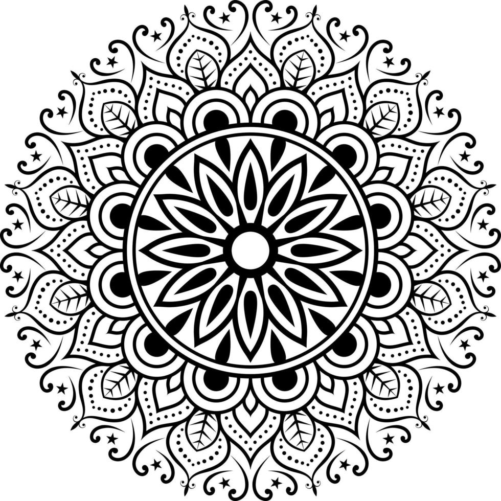 fichiers vectoriels gratuits de pages à colorier de mandala floral vecteur