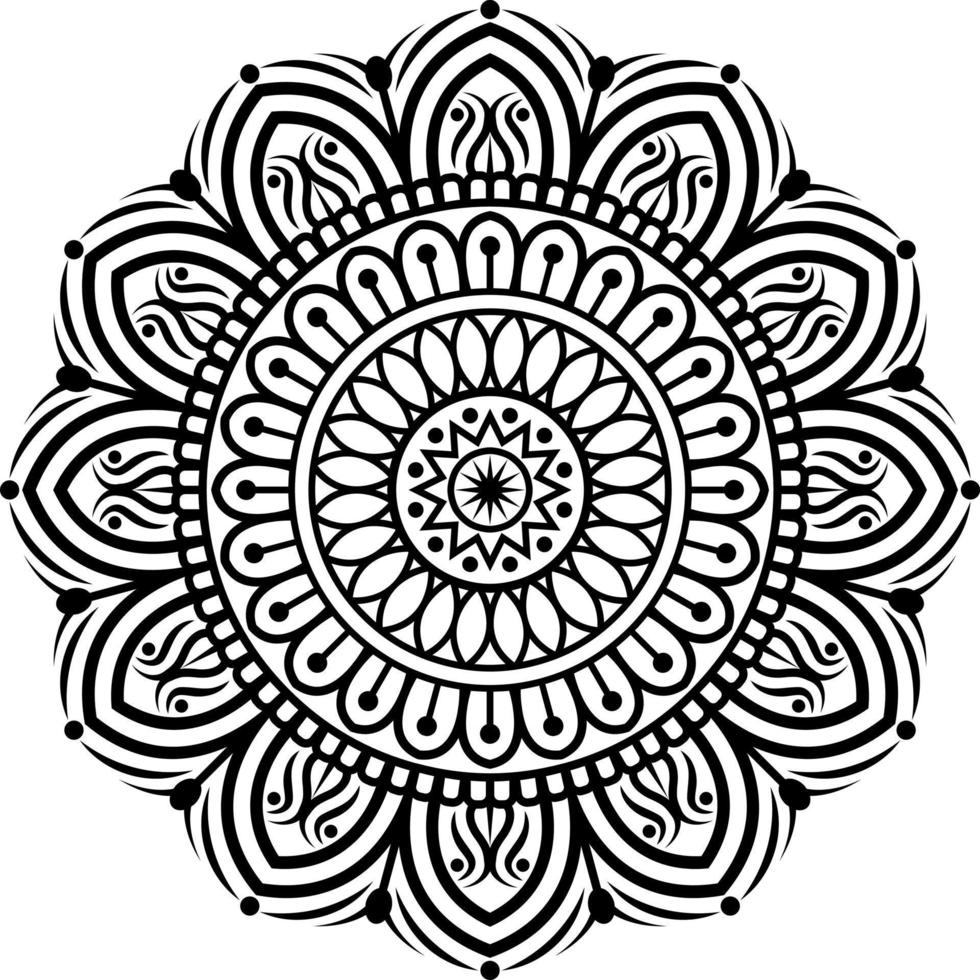 fichiers vectoriels gratuits de pages à colorier de mandala floral vecteur