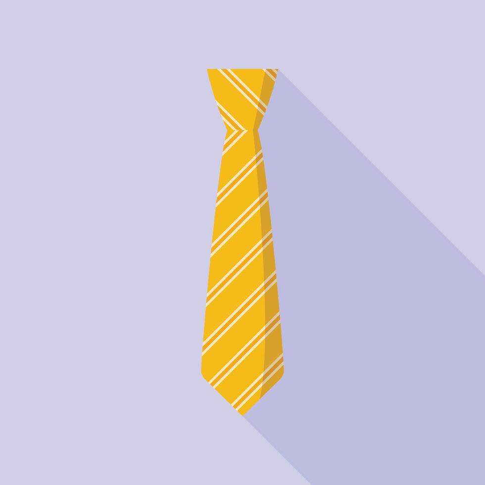 icône de cravate orange, style plat vecteur