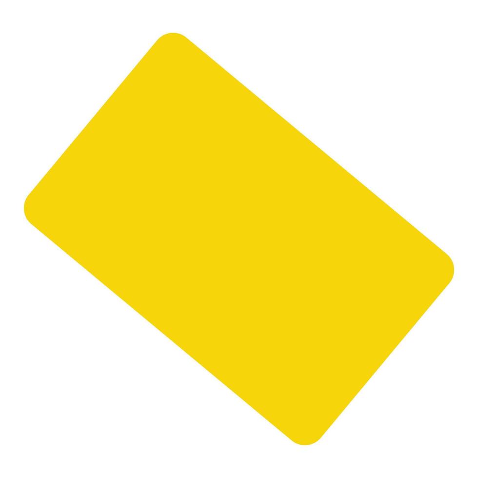 icône de carte jaune, style plat vecteur