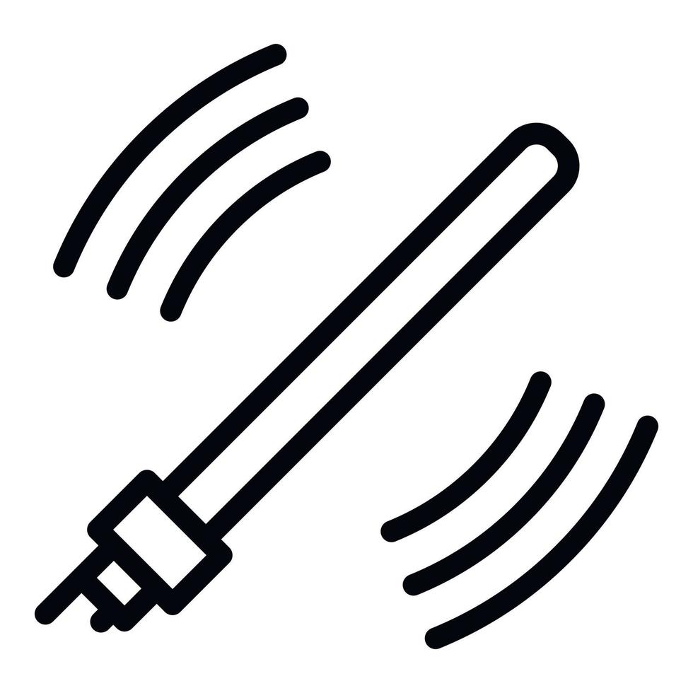 icône de bâton de numérisation, style de contour vecteur