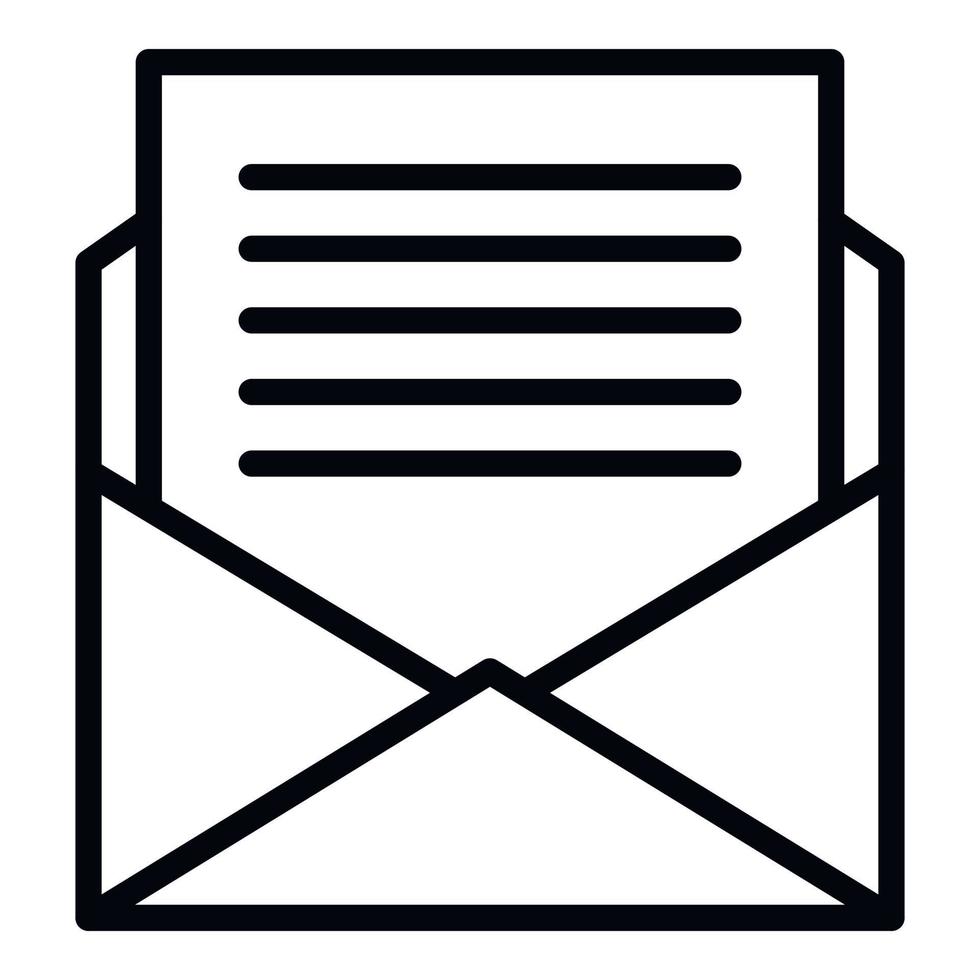 icône d'invitation de célébrité de courrier, style de contour vecteur