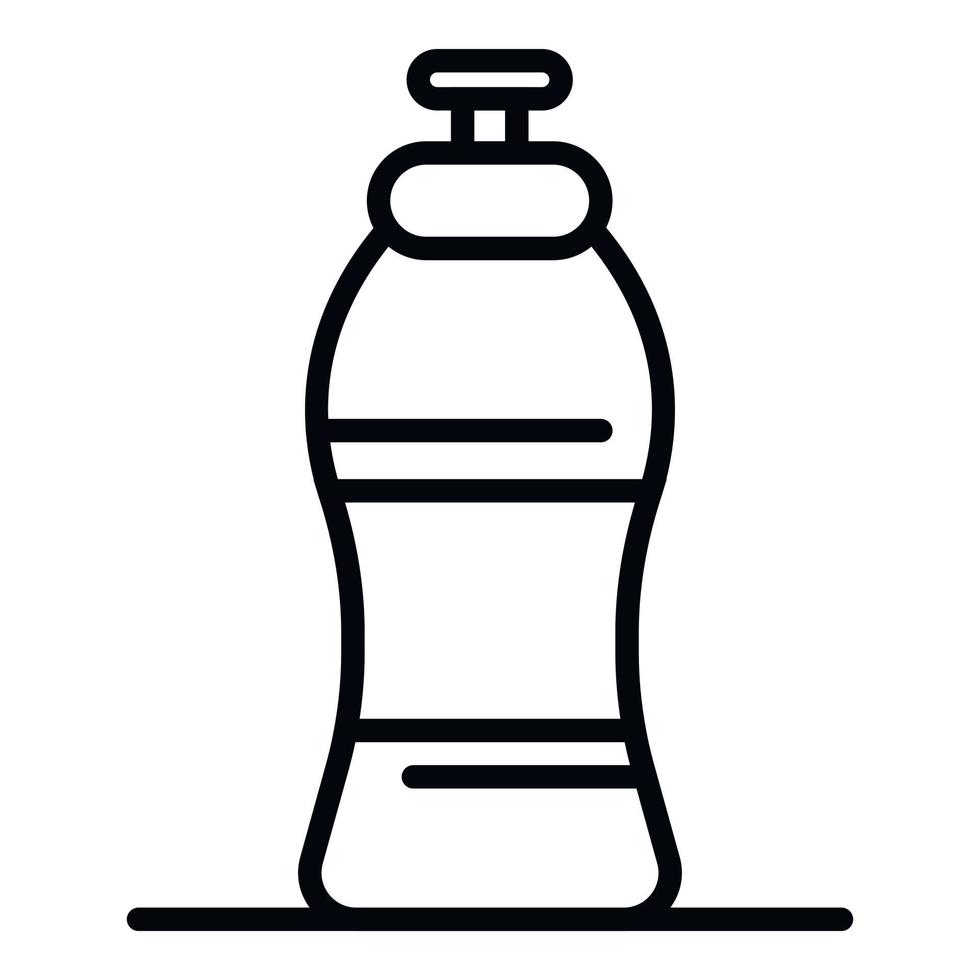 icône de bouteille de sport, style de contour vecteur