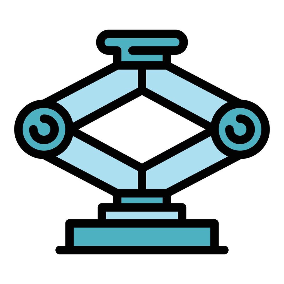 vecteur de contour de couleur d'icône de vis de cric de voiture