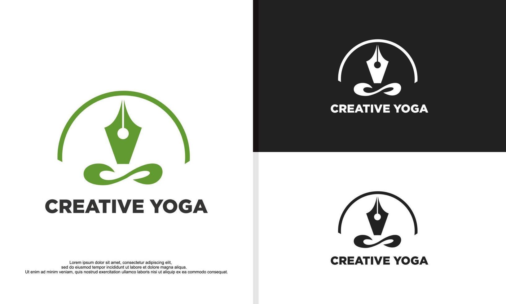 logo illustration graphique vectoriel de yoga créatif.