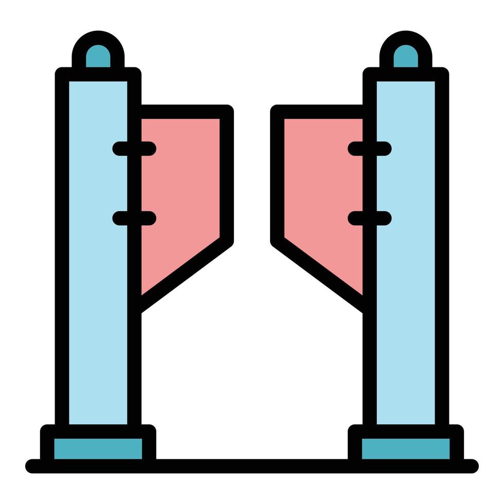 vecteur de contour de couleur de l'icône de la porte de paiement