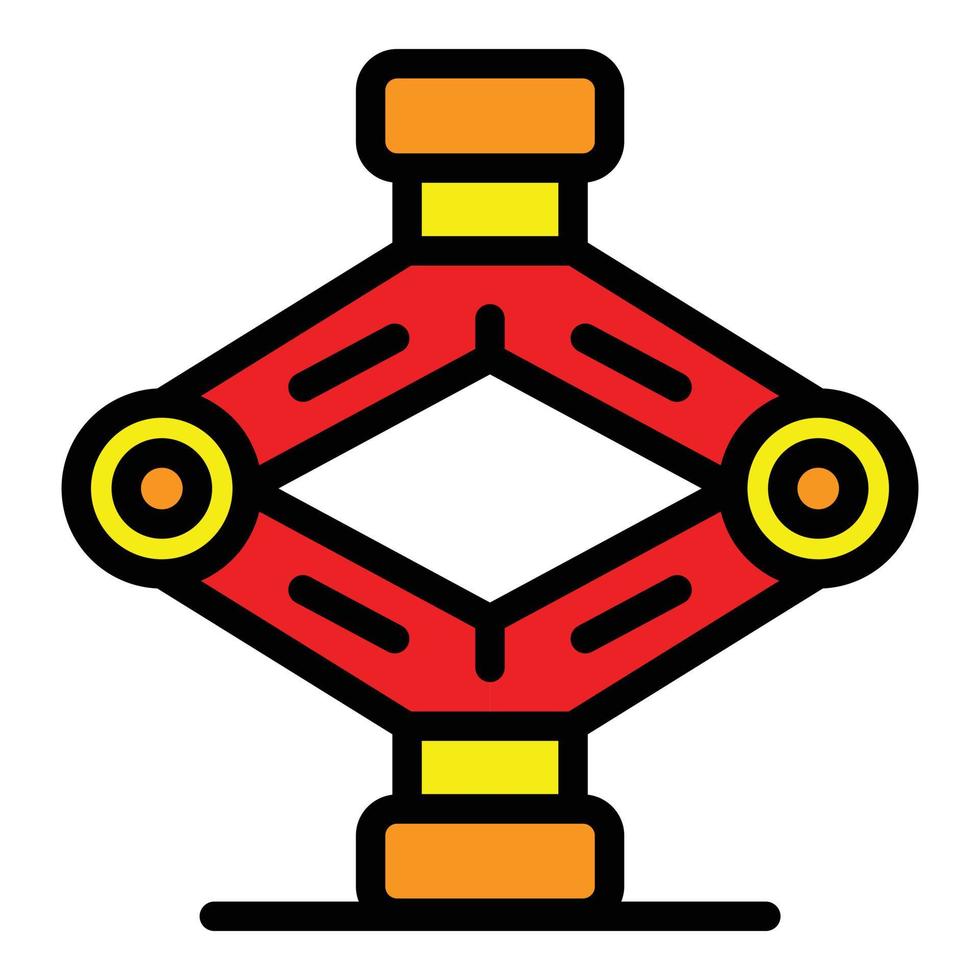 vecteur de contour de couleur d'icône de vérin à vis