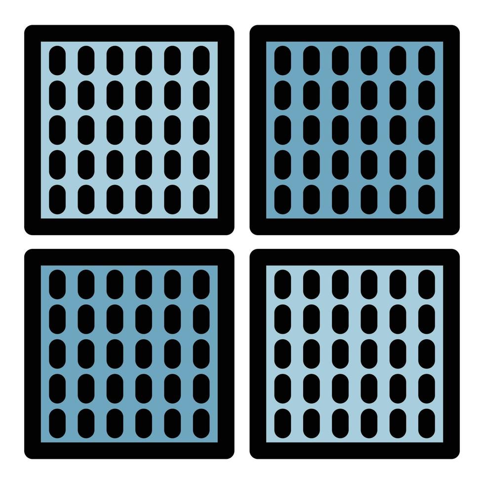 réparation pavage icône couleur contour vecteur