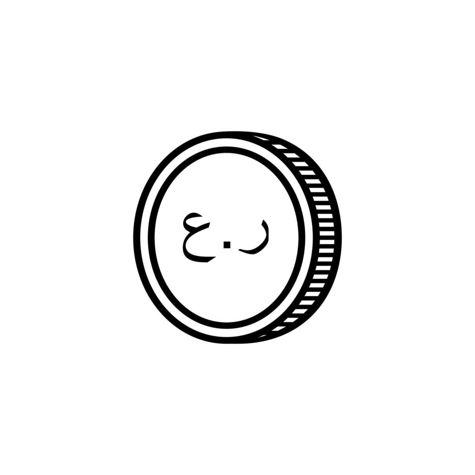 symbole d'icône de devise oman, rial omanais, signe omr. illustration vectorielle vecteur