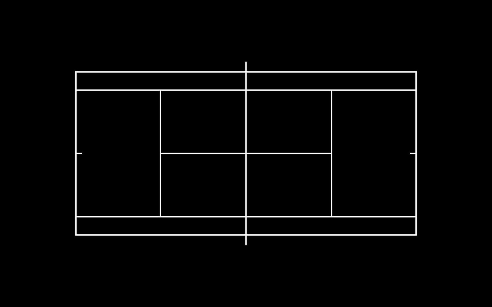 court de tennis ou terrain de tennis pour l'arrière-plan, les applications, le site Web, les actualités sportives, le pictogramme, l'illustration artistique ou l'élément de conception graphique. illustration vectorielle vecteur