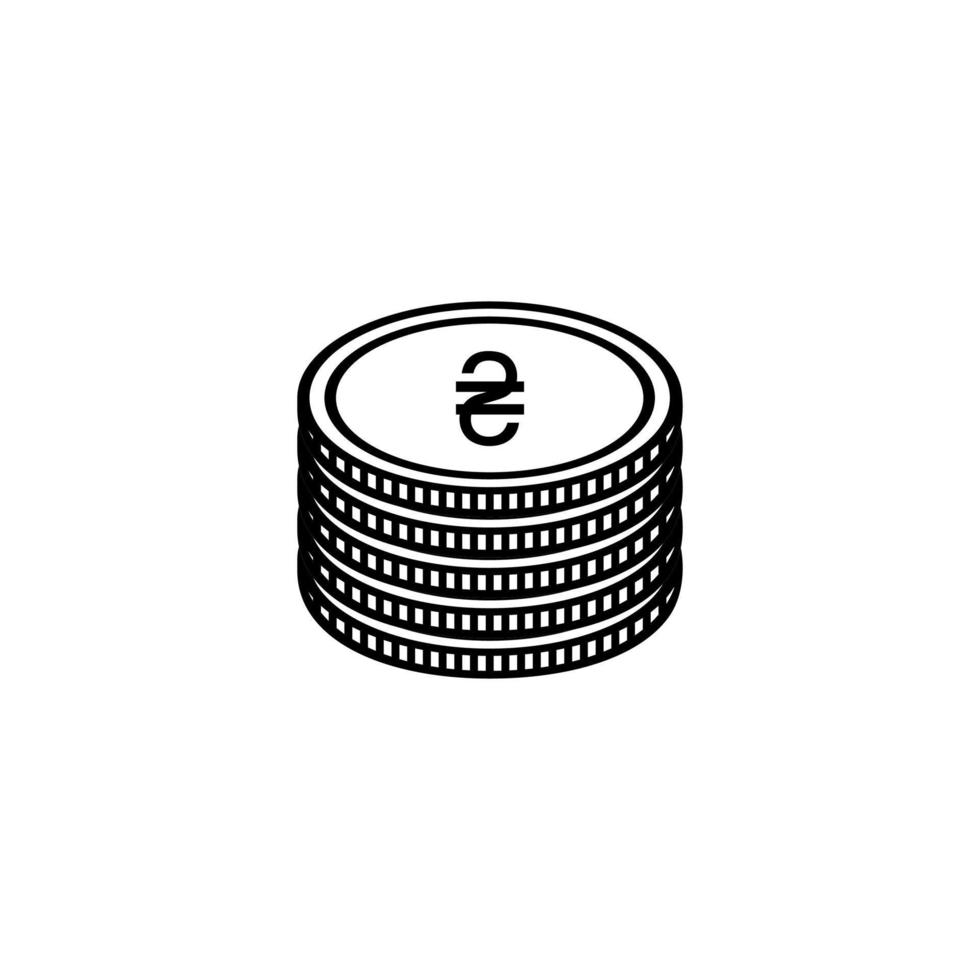 symbole d'icône de devise ukrainienne, hryvnia ukrainienne, signe uah. illustration vectorielle vecteur