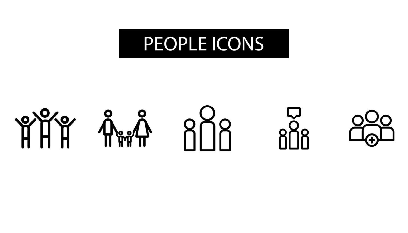 icône de personnes de groupes conception d'icônes symbole de personnes vecteur