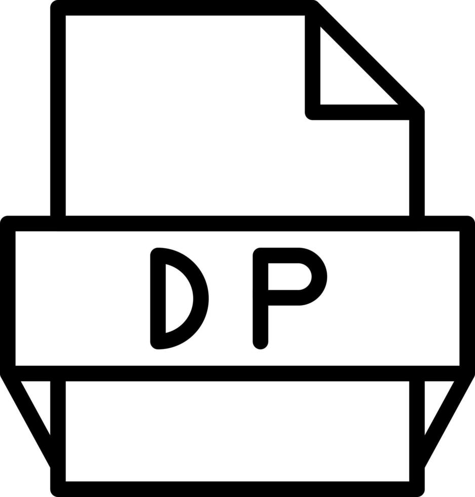 icône de format de fichier dp vecteur