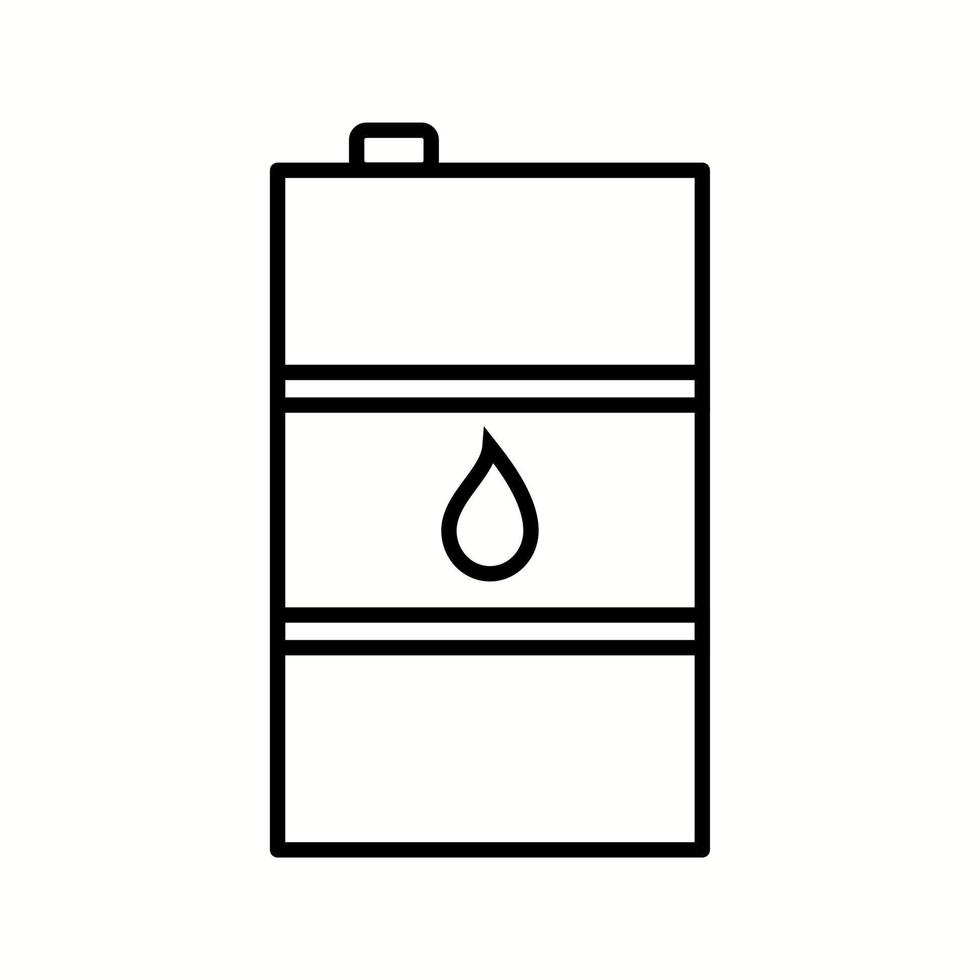 icône de ligne de vecteur de baril de pétrole unique