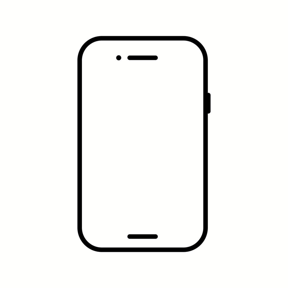 icône de vecteur de ligne smartphone unique