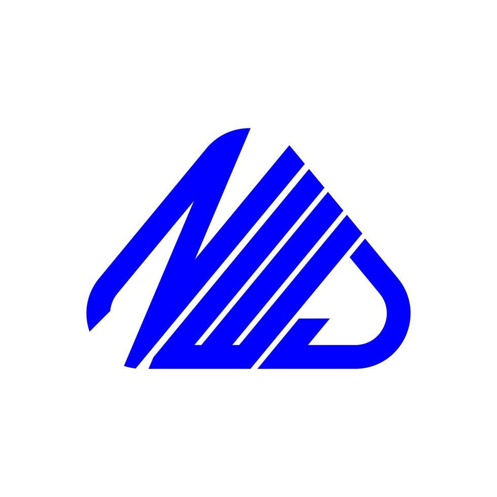 conception créative du logo de lettre nwj avec graphique vectoriel, logo nwj simple et moderne. vecteur