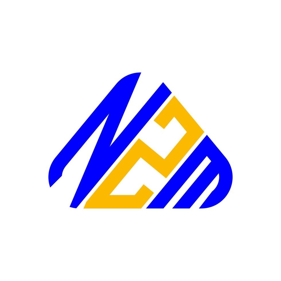 conception créative du logo de lettre nzm avec graphique vectoriel, logo nzm simple et moderne. vecteur