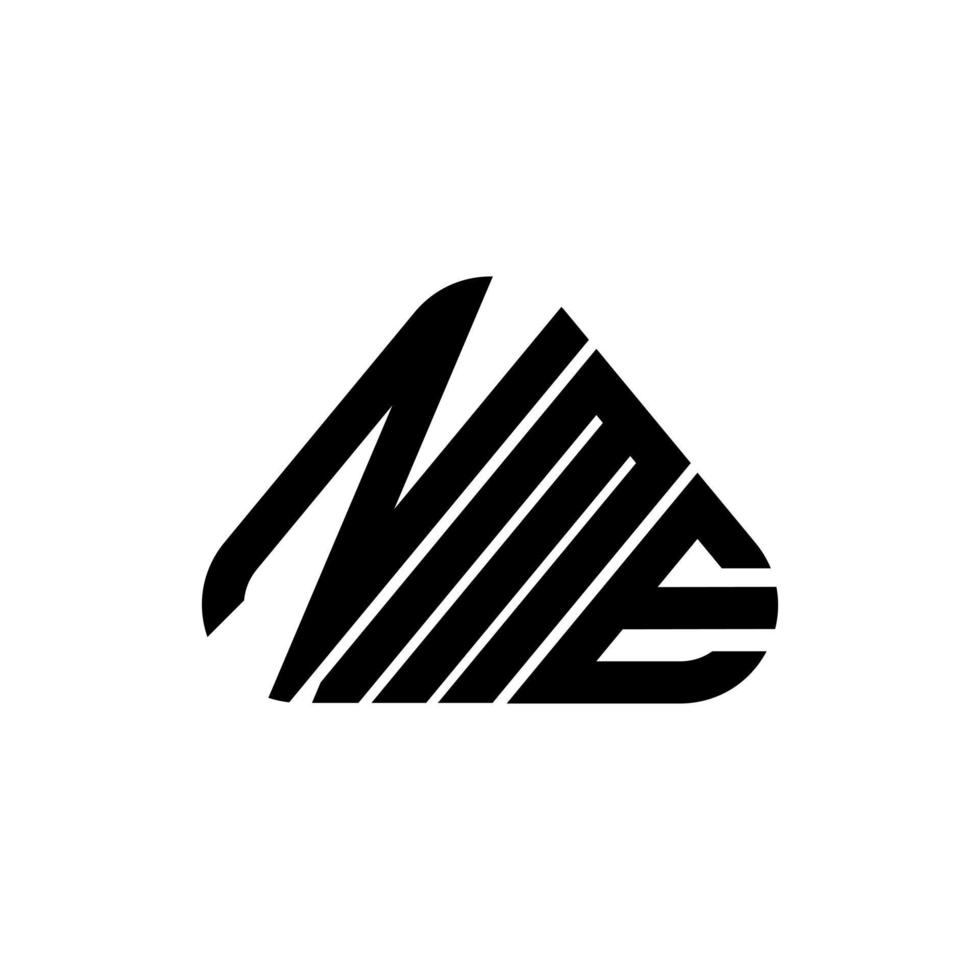 conception créative du logo de lettre nme avec graphique vectoriel, logo nme simple et moderne. vecteur