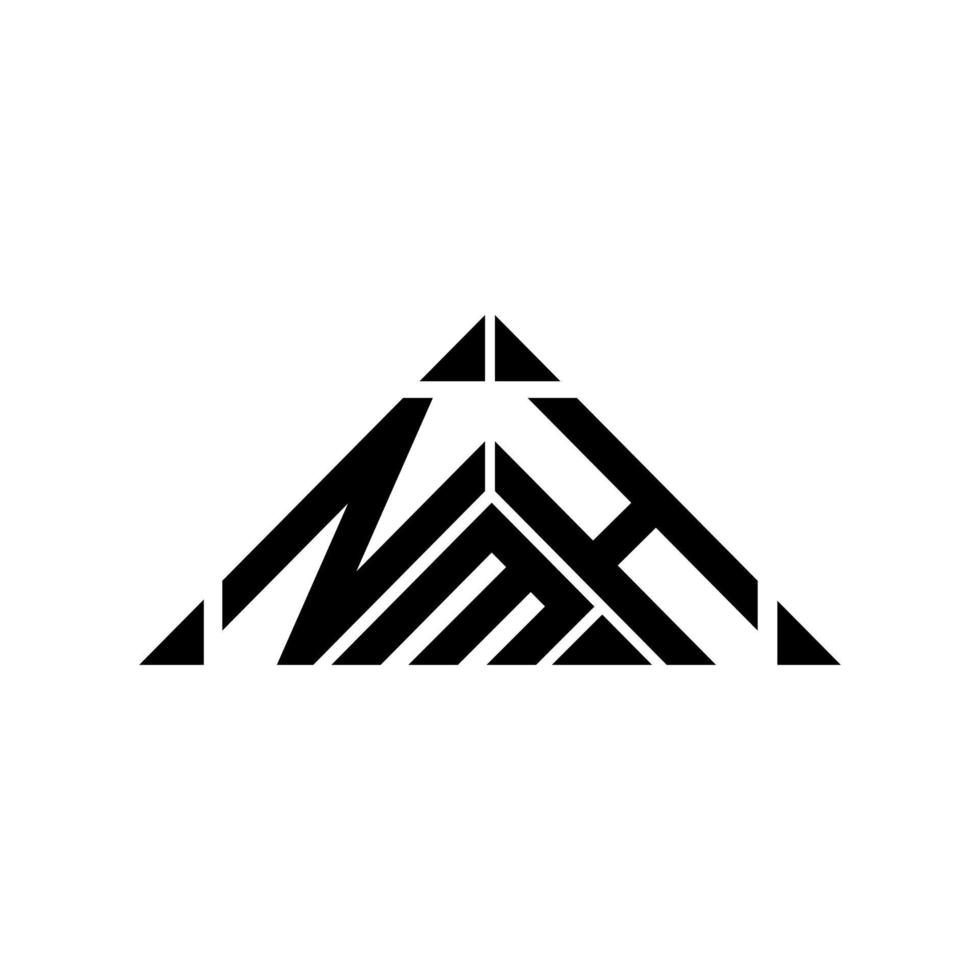 conception créative du logo nmh letter avec graphique vectoriel, logo nmh simple et moderne. vecteur
