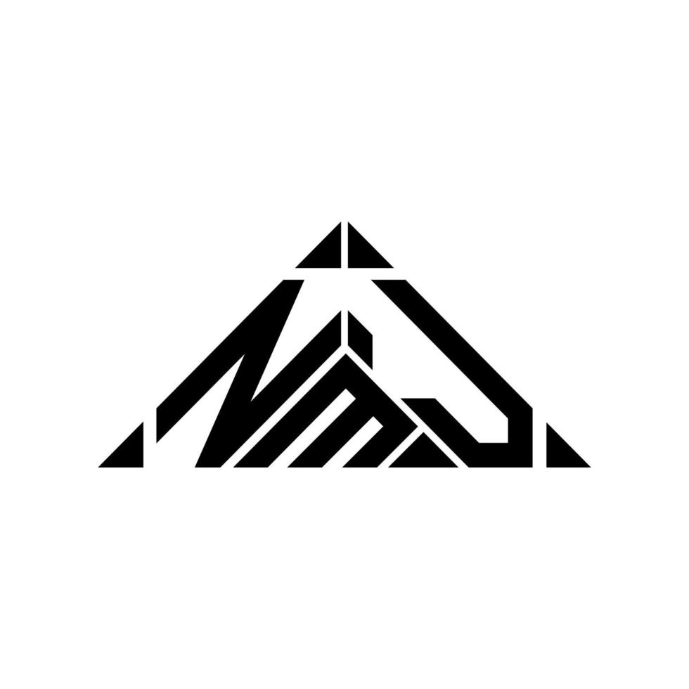conception créative du logo nmj letter avec graphique vectoriel, logo nmj simple et moderne. vecteur